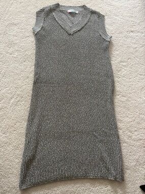 FP Beach Sleeveless V-Neck Knit Dress in Heather Gray